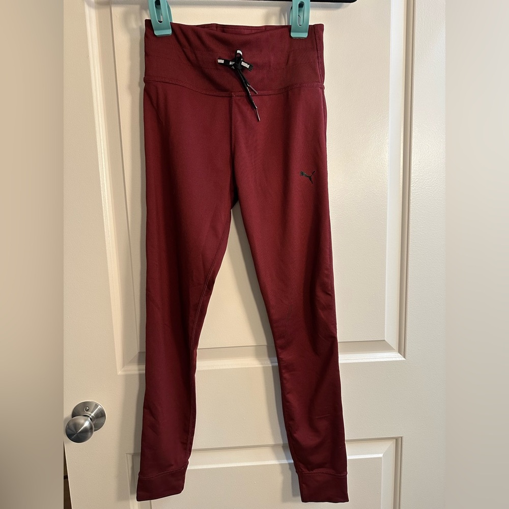 Puma active pants, red, size s.